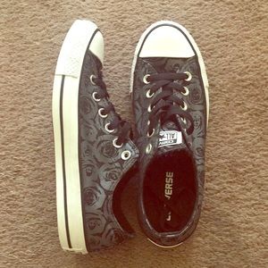 Converse (rose print) sneakers